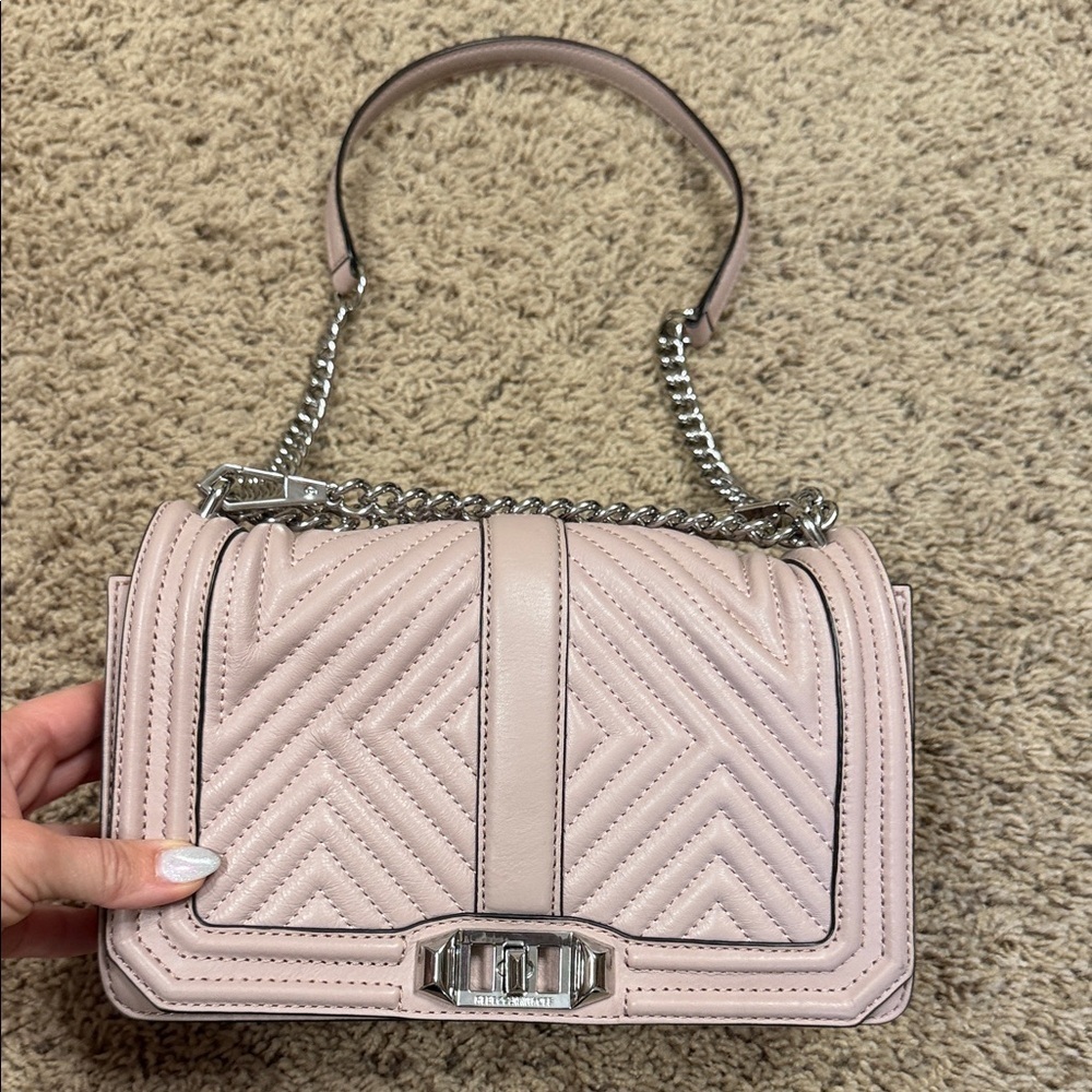 Rebecca Minkoff Blush Quilted Crossbody Bag